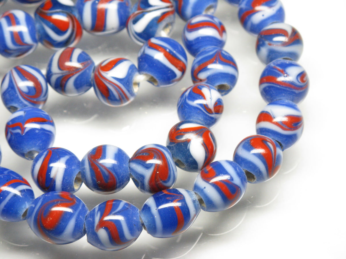 TOKO-BEADS |AG106-22N とんぼ玉（連/在庫限り） 8.5~10mm