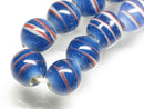 TOKO-BEADS AG106-26N Glass bead (strand) 9~9.5mm AG106-26N とんぼ玉（連/在庫限り） 9~9.5mm Asian bead & African bead  Handmade,Lampeork,bead,asia,india,ethnic,parts,accessory,beads とんぼ玉,ビーズ,トンボ玉,アジア,インド,エスニック,手作り,パーツ,アクセサリー