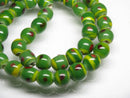 TOKO-BEADS AG106-28N Glass bead (strand) 9~10mm AG106-28N とんぼ玉（連/在庫限り） 9~10mm Asian bead & African bead  Handmade,Lampeork,bead,asia,india,ethnic,parts,accessory,beads とんぼ玉,ビーズ,トンボ玉,アジア,インド,エスニック,手作り,パーツ,アクセサリー