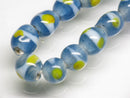 TOKO-BEADS AG106-32N Glass bead (strand) 7~8mm AG106-32N とんぼ玉（連/在庫限り） 7~8mm Asian bead & African bead  Handmade,Lampeork,bead,asia,india,ethnic,parts,accessory,beads とんぼ玉,ビーズ,トンボ玉,アジア,インド,エスニック,手作り,パーツ,アクセサリー
