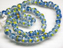 TOKO-BEADS AG106-33N Glass bead (strand) 7~8mm AG106-33N とんぼ玉（連/在庫限り） 7~8mm Asian bead & African bead  Handmade,Lampeork,bead,asia,india,ethnic,parts,accessory,beads とんぼ玉,ビーズ,トンボ玉,アジア,インド,エスニック,手作り,パーツ,アクセサリー