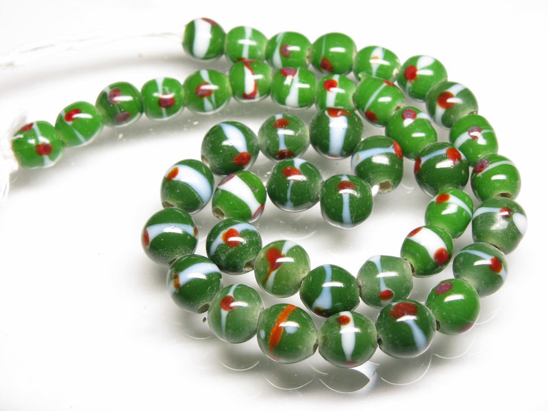 TOKO-BEADS AG106-35N Glass bead (strand) 8~10mm AG106-35N とんぼ玉（連/在庫限り） 8~10mm Asian bead & African bead  Handmade,Lampeork,bead,asia,india,ethnic,parts,accessory,beads とんぼ玉,ビーズ,トンボ玉,アジア,インド,エスニック,手作り,パーツ,アクセサリー