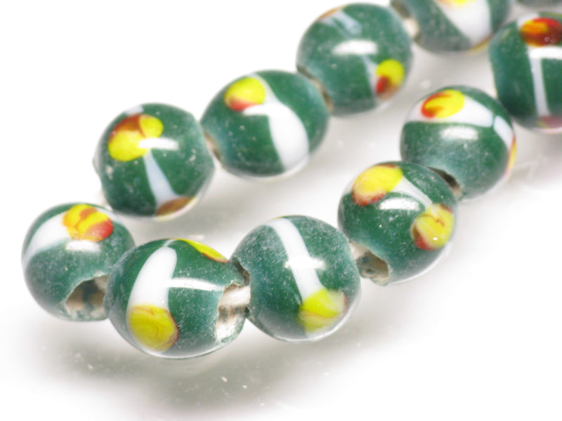 TOKO-BEADS AG106-36N Glass bead (strand) 8~8.5mm AG106-36N とんぼ玉（連/在庫限り） 8~8.5mm Asian bead & African bead  Handmade,Lampeork,bead,asia,india,ethnic,parts,accessory,beads とんぼ玉,ビーズ,トンボ玉,アジア,インド,エスニック,手作り,パーツ,アクセサリー