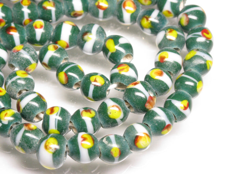 TOKO-BEADS AG106-36N Glass bead (strand) 8~8.5mm AG106-36N とんぼ玉（連/在庫限り） 8~8.5mm Asian bead & African bead  Handmade,Lampeork,bead,asia,india,ethnic,parts,accessory,beads とんぼ玉,ビーズ,トンボ玉,アジア,インド,エスニック,手作り,パーツ,アクセサリー