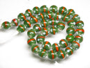 TOKO-BEADS AG106-37N Glass bead (strand) 9.5~10.5mm AG106-37N とんぼ玉（連/在庫限り） 9.5~10.5mm Asian bead & African bead  Handmade,Lampeork,bead,asia,india,ethnic,parts,accessory,beads とんぼ玉,ビーズ,トンボ玉,アジア,インド,エスニック,手作り,パーツ,アクセサリー