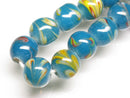 TOKO-BEADS AG106-39N Glass bead (strand) 9~10.5mm AG106-39N とんぼ玉（連/在庫限り） 9~10.5mm Asian bead & African bead  Handmade,Lampeork,bead,asia,india,ethnic,parts,accessory,beads とんぼ玉,ビーズ,トンボ玉,アジア,インド,エスニック,手作り,パーツ,アクセサリー