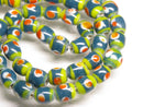 TOKO-BEADS AG106-40N Glass bead (strand) 7.5~9mm AG106-40N とんぼ玉（連/在庫限り） 7.5~9mm Asian bead & African bead  Handmade,Lampeork,bead,asia,india,ethnic,parts,accessory,beads とんぼ玉,ビーズ,トンボ玉,アジア,インド,エスニック,手作り,パーツ,アクセサリー