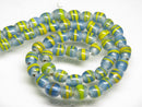 TOKO-BEADS AG106-41N Glass bead (strand) 7~7.5mm AG106-41N とんぼ玉（連/在庫限り） 7~7.5mm Asian bead & African bead  Handmade,Lampeork,bead,asia,india,ethnic,parts,accessory,beads とんぼ玉,ビーズ,トンボ玉,アジア,インド,エスニック,手作り,パーツ,アクセサリー