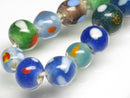 TOKO-BEADS AG107-01P Glass bead (50pcs. Pack) 7~10mm AG107-01P とんぼ玉（50個パック/在庫限り） 7~10mm Asian bead & African bead  Handmade,Lampeork,bead,asia,india,ethnic,parts,accessory,beads とんぼ玉,ビーズ,トンボ玉,アジア,インド,エスニック,手作り,パーツ,アクセサリー