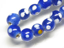 TOKO-BEADS AG107-11N Glass bead (strand) 8~11mm AG107-11N とんぼ玉（連/在庫限り） 8~11mm Asian bead & African bead  Handmade,Lampeork,bead,asia,india,ethnic,parts,accessory,beads とんぼ玉,ビーズ,トンボ玉,アジア,インド,エスニック,手作り,パーツ,アクセサリー