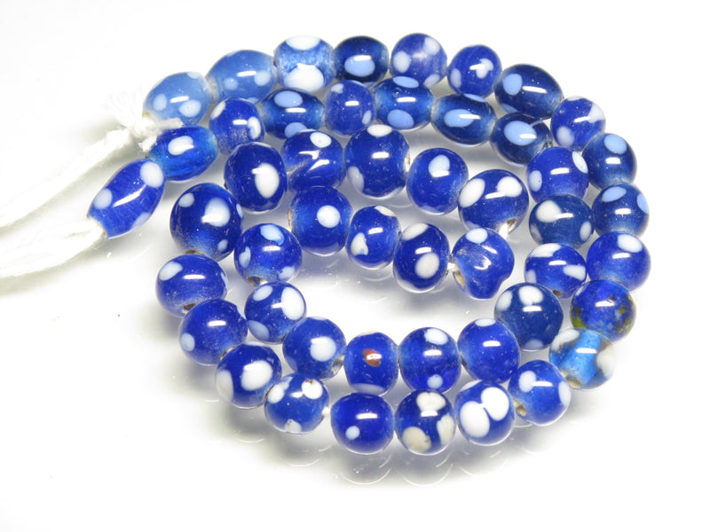 TOKO-BEADS AG107-13N Glass bead (strand) 8~11mm AG107-13N とんぼ玉（連/在庫限り） 8~11mm Asian bead & African bead  Handmade,Lampeork,bead,asia,india,ethnic,parts,accessory,beads とんぼ玉,ビーズ,トンボ玉,アジア,インド,エスニック,手作り,パーツ,アクセサリー