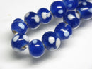 TOKO-BEADS AG107-13N Glass bead (strand) 8~11mm AG107-13N とんぼ玉（連/在庫限り） 8~11mm Asian bead & African bead  Handmade,Lampeork,bead,asia,india,ethnic,parts,accessory,beads とんぼ玉,ビーズ,トンボ玉,アジア,インド,エスニック,手作り,パーツ,アクセサリー