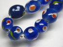 TOKO-BEADS AG107-14N Glass bead (strand) 8~11mm AG107-14N とんぼ玉（連/在庫限り） 8~11mm Asian bead & African bead  Handmade,Lampeork,bead,asia,india,ethnic,parts,accessory,beads とんぼ玉,ビーズ,トンボ玉,アジア,インド,エスニック,手作り,パーツ,アクセサリー