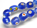 TOKO-BEADS AG107-15N Glass bead (strand) 8~11mm AG107-15N とんぼ玉（連/在庫限り） 8~11mm Asian bead & African bead  Handmade,Lampeork,bead,asia,india,ethnic,parts,accessory,beads とんぼ玉,ビーズ,トンボ玉,アジア,インド,エスニック,手作り,パーツ,アクセサリー
