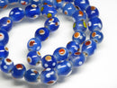TOKO-BEADS AG107-15N Glass bead (strand) 8~11mm AG107-15N とんぼ玉（連/在庫限り） 8~11mm Asian bead & African bead  Handmade,Lampeork,bead,asia,india,ethnic,parts,accessory,beads とんぼ玉,ビーズ,トンボ玉,アジア,インド,エスニック,手作り,パーツ,アクセサリー