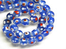 TOKO-BEADS AG107-16N Glass bead (strand) 8~11mm AG107-16N とんぼ玉（連/在庫限り） 8~11mm Asian bead & African bead  Handmade,Lampeork,bead,asia,india,ethnic,parts,accessory,beads とんぼ玉,ビーズ,トンボ玉,アジア,インド,エスニック,手作り,パーツ,アクセサリー