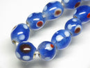 TOKO-BEADS AG107-17N Glass bead (strand) 8~11mm AG107-17N とんぼ玉（連/在庫限り） 8~11mm Asian bead & African bead  Handmade,Lampeork,bead,asia,india,ethnic,parts,accessory,beads とんぼ玉,ビーズ,トンボ玉,アジア,インド,エスニック,手作り,パーツ,アクセサリー