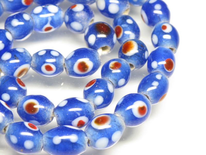 TOKO-BEADS AG107-17N Glass bead (strand) 8~11mm AG107-17N とんぼ玉（連/在庫限り） 8~11mm Asian bead & African bead  Handmade,Lampeork,bead,asia,india,ethnic,parts,accessory,beads とんぼ玉,ビーズ,トンボ玉,アジア,インド,エスニック,手作り,パーツ,アクセサリー