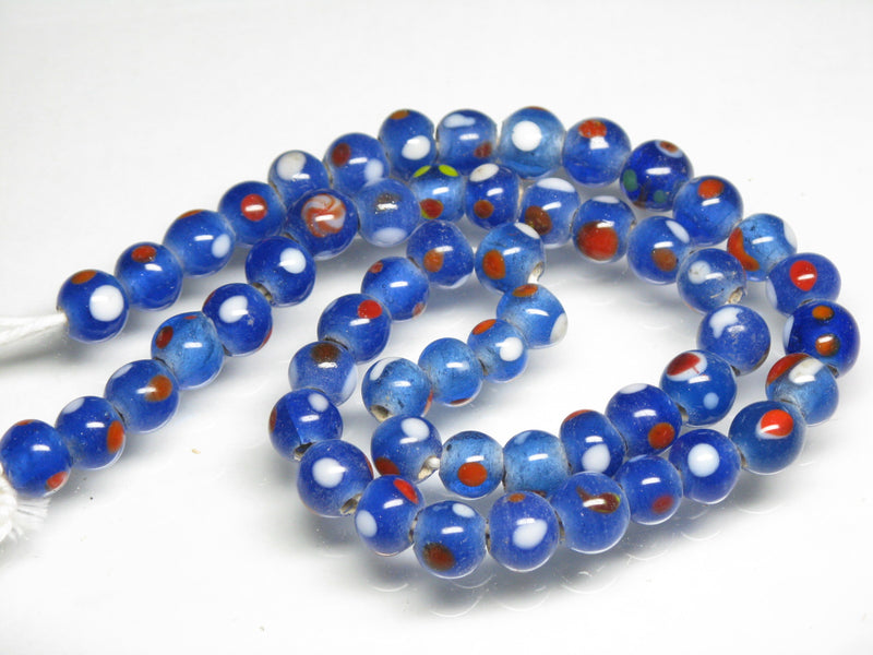 TOKO-BEADS AG107-18N Glass bead (strand) 8~11mm AG107-18N とんぼ玉（連/在庫限り） 8~11mm Asian bead & African bead  Handmade,Lampeork,bead,asia,india,ethnic,parts,accessory,beads とんぼ玉,ビーズ,トンボ玉,アジア,インド,エスニック,手作り,パーツ,アクセサリー