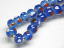 TOKO-BEADS AG107-18N Glass bead (strand) 8~11mm AG107-18N とんぼ玉（連/在庫限り） 8~11mm Asian bead & African bead  Handmade,Lampeork,bead,asia,india,ethnic,parts,accessory,beads とんぼ玉,ビーズ,トンボ玉,アジア,インド,エスニック,手作り,パーツ,アクセサリー