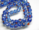 TOKO-BEADS AG107-18N Glass bead (strand) 8~11mm AG107-18N とんぼ玉（連/在庫限り） 8~11mm Asian bead & African bead  Handmade,Lampeork,bead,asia,india,ethnic,parts,accessory,beads とんぼ玉,ビーズ,トンボ玉,アジア,インド,エスニック,手作り,パーツ,アクセサリー