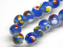 TOKO-BEADS AG107-19N Glass bead (strand) 8~11mm AG107-19N とんぼ玉（連/在庫限り） 8~11mm Asian bead & African bead  Handmade,Lampeork,bead,asia,india,ethnic,parts,accessory,beads とんぼ玉,ビーズ,トンボ玉,アジア,インド,エスニック,手作り,パーツ,アクセサリー