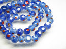 TOKO-BEADS AG107-20N Glass bead (strand) 8~11mm AG107-20N とんぼ玉（連/在庫限り） 8~11mm Asian bead & African bead  Handmade,Lampeork,bead,asia,india,ethnic,parts,accessory,beads とんぼ玉,ビーズ,トンボ玉,アジア,インド,エスニック,手作り,パーツ,アクセサリー