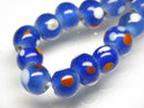 TOKO-BEADS AG107-21N Glass bead (strand) 8~11mm AG107-21N とんぼ玉（連/在庫限り） 8~11mm Asian bead & African bead  Handmade,Lampeork,bead,asia,india,ethnic,parts,accessory,beads とんぼ玉,ビーズ,トンボ玉,アジア,インド,エスニック,手作り,パーツ,アクセサリー