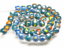 TOKO-BEADS AG107-22N Glass bead (strand) 8~11mm AG107-22N とんぼ玉（連/在庫限り） 8~11mm Asian bead & African bead  Handmade,Lampeork,bead,asia,india,ethnic,parts,accessory,beads とんぼ玉,ビーズ,トンボ玉,アジア,インド,エスニック,手作り,パーツ,アクセサリー