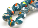 TOKO-BEADS AG107-22N Glass bead (strand) 8~11mm AG107-22N とんぼ玉（連/在庫限り） 8~11mm Asian bead & African bead  Handmade,Lampeork,bead,asia,india,ethnic,parts,accessory,beads とんぼ玉,ビーズ,トンボ玉,アジア,インド,エスニック,手作り,パーツ,アクセサリー