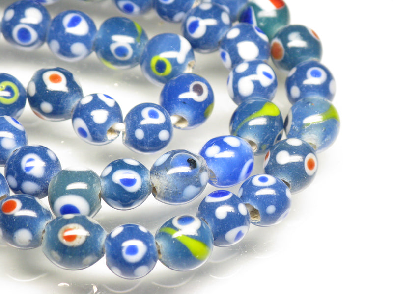 TOKO-BEADS AG107-23N Glass bead (strand) 8~11mm AG107-23N とんぼ玉（連/在庫限り） 8~11mm Asian bead & African bead  Handmade,Lampeork,bead,asia,india,ethnic,parts,accessory,beads とんぼ玉,ビーズ,トンボ玉,アジア,インド,エスニック,手作り,パーツ,アクセサリー