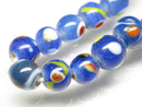TOKO-BEADS AG107-25N Glass bead (strand) 8~11mm AG107-25N とんぼ玉（連/在庫限り） 8~11mm Asian bead & African bead  Handmade,Lampeork,bead,asia,india,ethnic,parts,accessory,beads とんぼ玉,ビーズ,トンボ玉,アジア,インド,エスニック,手作り,パーツ,アクセサリー