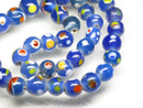TOKO-BEADS AG107-25N Glass bead (strand) 8~11mm AG107-25N とんぼ玉（連/在庫限り） 8~11mm Asian bead & African bead  Handmade,Lampeork,bead,asia,india,ethnic,parts,accessory,beads とんぼ玉,ビーズ,トンボ玉,アジア,インド,エスニック,手作り,パーツ,アクセサリー