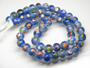 TOKO-BEADS AG107-27N Glass bead (strand) 8~11mm AG107-27N とんぼ玉（連/在庫限り） 8~11mm Asian bead & African bead  Handmade,Lampeork,bead,asia,india,ethnic,parts,accessory,beads とんぼ玉,ビーズ,トンボ玉,アジア,インド,エスニック,手作り,パーツ,アクセサリー