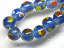 TOKO-BEADS AG107-28N Glass bead (strand) 8~11mm AG107-28N とんぼ玉（連/在庫限り） 8~11mm Asian bead & African bead  Handmade,Lampeork,bead,asia,india,ethnic,parts,accessory,beads とんぼ玉,ビーズ,トンボ玉,アジア,インド,エスニック,手作り,パーツ,アクセサリー
