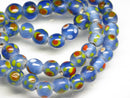 TOKO-BEADS AG107-28N Glass bead (strand) 8~11mm AG107-28N とんぼ玉（連/在庫限り） 8~11mm Asian bead & African bead  Handmade,Lampeork,bead,asia,india,ethnic,parts,accessory,beads とんぼ玉,ビーズ,トンボ玉,アジア,インド,エスニック,手作り,パーツ,アクセサリー