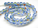 TOKO-BEADS AG107-29N Glass bead (strand) 8~11mm AG107-29N とんぼ玉（連/在庫限り） 8~11mm Asian bead & African bead  Handmade,Lampeork,bead,asia,india,ethnic,parts,accessory,beads とんぼ玉,ビーズ,トンボ玉,アジア,インド,エスニック,手作り,パーツ,アクセサリー