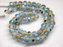 TOKO-BEADS AG107-32N Glass bead (strand) 8~10mm AG107-32N とんぼ玉（連/在庫限り） 8~10mm Asian bead & African bead  Handmade,Lampeork,bead,asia,india,ethnic,parts,accessory,beads とんぼ玉,ビーズ,トンボ玉,アジア,インド,エスニック,手作り,パーツ,アクセサリー
