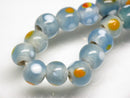 TOKO-BEADS AG107-32N Glass bead (strand) 8~10mm AG107-32N とんぼ玉（連/在庫限り） 8~10mm Asian bead & African bead  Handmade,Lampeork,bead,asia,india,ethnic,parts,accessory,beads とんぼ玉,ビーズ,トンボ玉,アジア,インド,エスニック,手作り,パーツ,アクセサリー