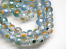 TOKO-BEADS AG107-33N Glass bead (strand) 8~10mm AG107-33N とんぼ玉（連/在庫限り） 8~10mm Asian bead & African bead  Handmade,Lampeork,bead,asia,india,ethnic,parts,accessory,beads とんぼ玉,ビーズ,トンボ玉,アジア,インド,エスニック,手作り,パーツ,アクセサリー