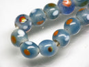 TOKO-BEADS AG107-34N Glass bead (strand) 8~10mm AG107-34N とんぼ玉（連/在庫限り） 8~10mm Asian bead & African bead  Handmade,Lampeork,bead,asia,india,ethnic,parts,accessory,beads とんぼ玉,ビーズ,トンボ玉,アジア,インド,エスニック,手作り,パーツ,アクセサリー