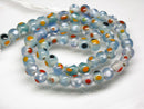 TOKO-BEADS AG107-35N Glass bead (strand) 8~10mm AG107-35N とんぼ玉（連/在庫限り） 8~10mm Asian bead & African bead  Handmade,Lampeork,bead,asia,india,ethnic,parts,accessory,beads とんぼ玉,ビーズ,トンボ玉,アジア,インド,エスニック,手作り,パーツ,アクセサリー