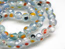TOKO-BEADS AG107-35N Glass bead (strand) 8~10mm AG107-35N とんぼ玉（連/在庫限り） 8~10mm Asian bead & African bead  Handmade,Lampeork,bead,asia,india,ethnic,parts,accessory,beads とんぼ玉,ビーズ,トンボ玉,アジア,インド,エスニック,手作り,パーツ,アクセサリー