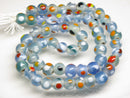 TOKO-BEADS AG107-36N Glass bead (strand) 8~10mm AG107-36N とんぼ玉（連/在庫限り） 8~10mm Asian bead & African bead  Handmade,Lampeork,bead,asia,india,ethnic,parts,accessory,beads とんぼ玉,ビーズ,トンボ玉,アジア,インド,エスニック,手作り,パーツ,アクセサリー