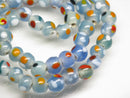 TOKO-BEADS AG107-36N Glass bead (strand) 8~10mm AG107-36N とんぼ玉（連/在庫限り） 8~10mm Asian bead & African bead  Handmade,Lampeork,bead,asia,india,ethnic,parts,accessory,beads とんぼ玉,ビーズ,トンボ玉,アジア,インド,エスニック,手作り,パーツ,アクセサリー