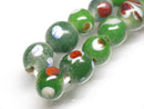 TOKO-BEADS AG107-37N Glass bead (strand) 8~10mm AG107-37N とんぼ玉（連/在庫限り） 8~10mm Asian bead & African bead  Handmade,Lampeork,bead,asia,india,ethnic,parts,accessory,beads とんぼ玉,ビーズ,トンボ玉,アジア,インド,エスニック,手作り,パーツ,アクセサリー