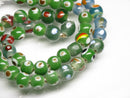 TOKO-BEADS AG107-37N Glass bead (strand) 8~10mm AG107-37N とんぼ玉（連/在庫限り） 8~10mm Asian bead & African bead  Handmade,Lampeork,bead,asia,india,ethnic,parts,accessory,beads とんぼ玉,ビーズ,トンボ玉,アジア,インド,エスニック,手作り,パーツ,アクセサリー