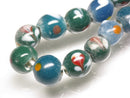TOKO-BEADS AG107-39N Glass bead (strand) 8~10mm AG107-39N とんぼ玉（連/在庫限り） 8~10mm Asian bead & African bead  Handmade,Lampeork,bead,asia,india,ethnic,parts,accessory,beads とんぼ玉,ビーズ,トンボ玉,アジア,インド,エスニック,手作り,パーツ,アクセサリー