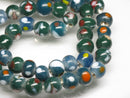 TOKO-BEADS AG107-39N Glass bead (strand) 8~10mm AG107-39N とんぼ玉（連/在庫限り） 8~10mm Asian bead & African bead  Handmade,Lampeork,bead,asia,india,ethnic,parts,accessory,beads とんぼ玉,ビーズ,トンボ玉,アジア,インド,エスニック,手作り,パーツ,アクセサリー