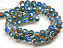 TOKO-BEADS AG107-42N Glass bead (strand) 8~10mm AG107-42N とんぼ玉（連/在庫限り） 8~10mm Asian bead & African bead  Handmade,Lampeork,bead,asia,india,ethnic,parts,accessory,beads とんぼ玉,ビーズ,トンボ玉,アジア,インド,エスニック,手作り,パーツ,アクセサリー